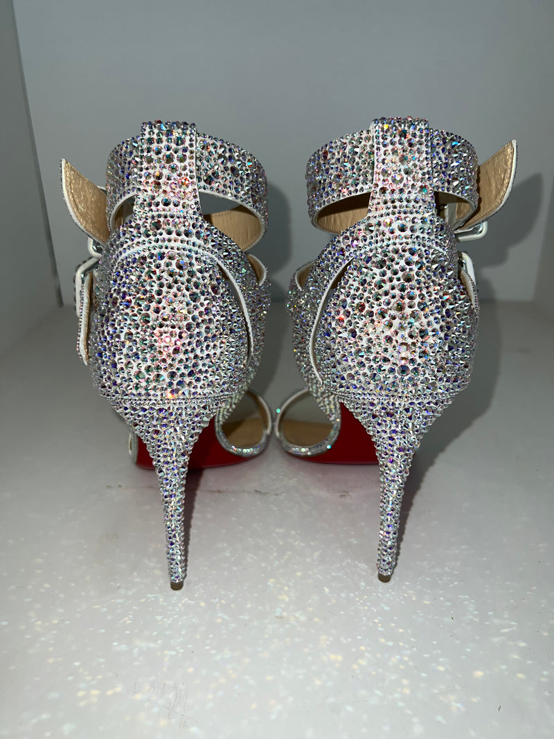 Christian Louboutin Diamond Multipot Heels Queen of Crystal